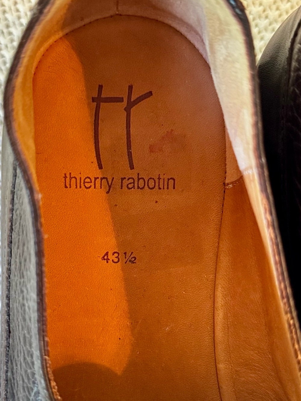 THIERRY RABOTIN Italian Men’s Dark Brown Leather Slip-On Loafers Designer Shoes - Picture 10 of 14